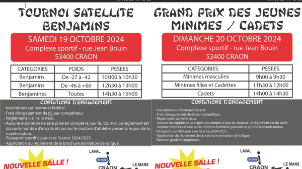 Tournoi Satellite et Grand Prix des Jeunes - Craon